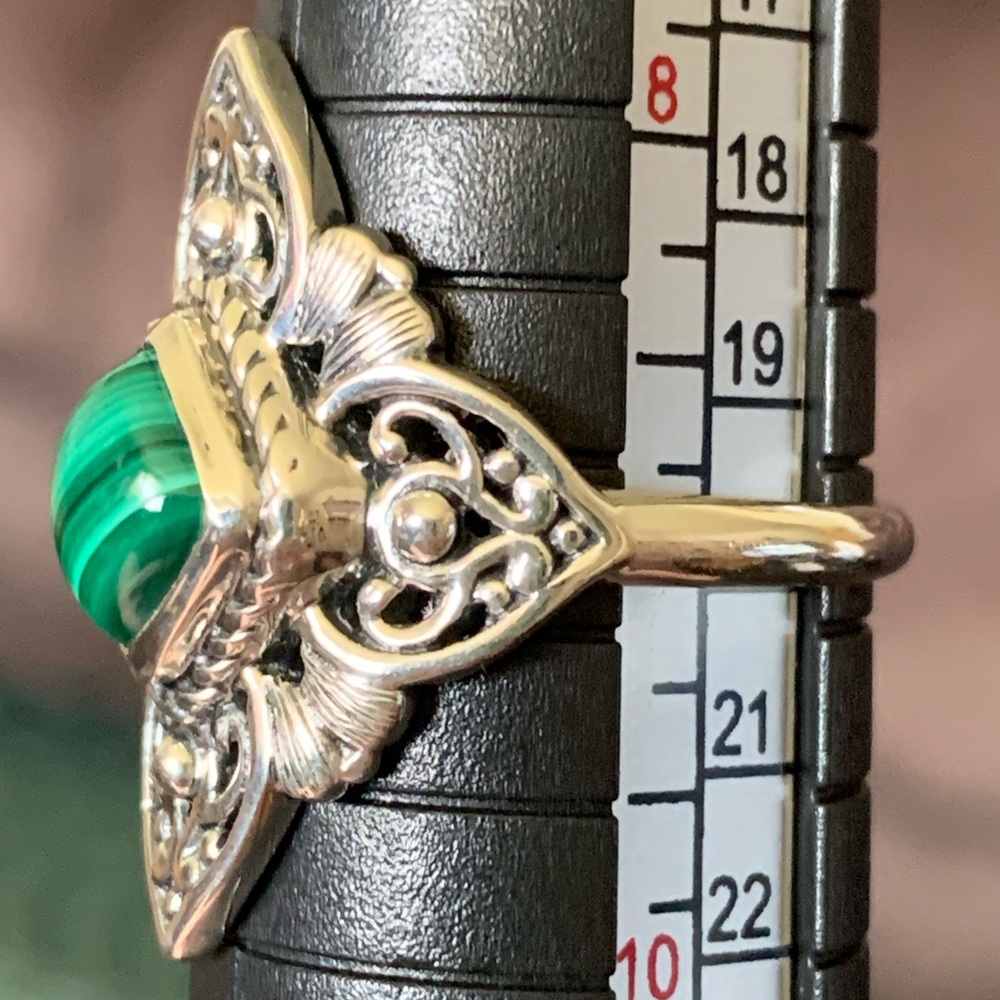 Artisan of India Sterling Silver Malachite Ring - Picture 11 of 13